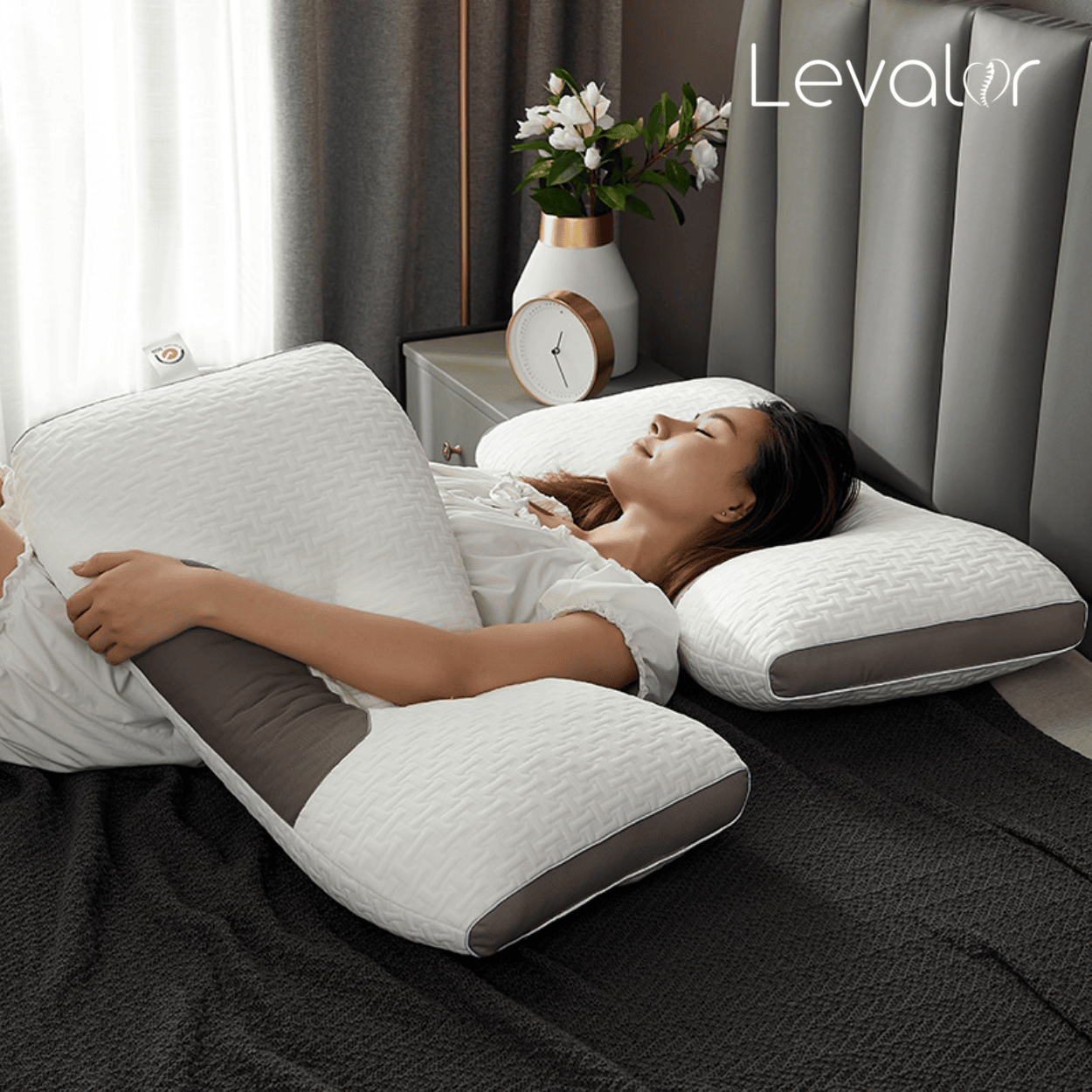 Oreiller orthopedique en mousse a memoire de forme