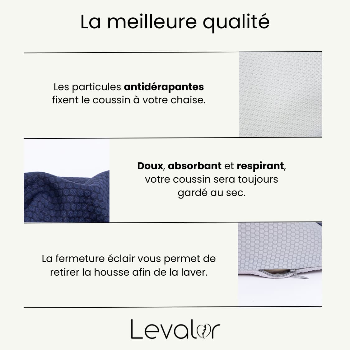 fonctionnalité du coussin orthopedique levalor