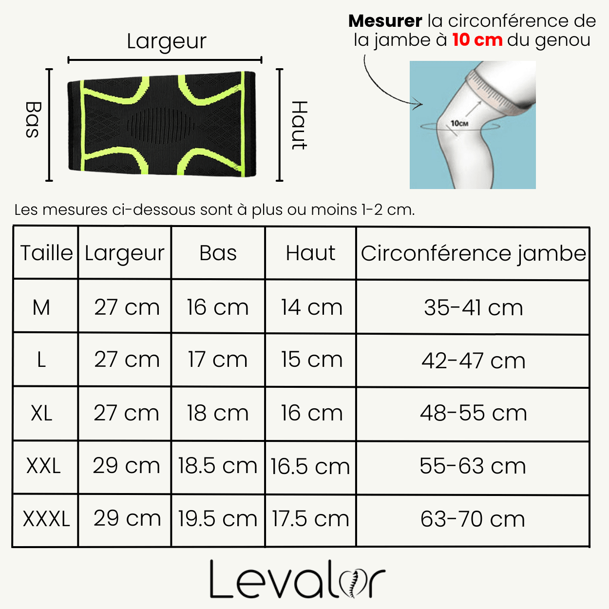 Genouillère Rotulienne et Ligamentaire arthrite arthrose tendinite entorses Levalor