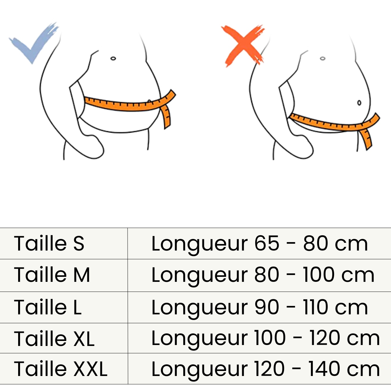 Taille m ceinture hotsell