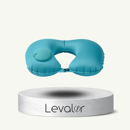 Un coussin ergonomique gonflable qui améliorera votre confort et la position de vos cervicales. Idéal pour vos voyage