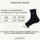 Guide de tailles pour les chaussette de compression Levalor 