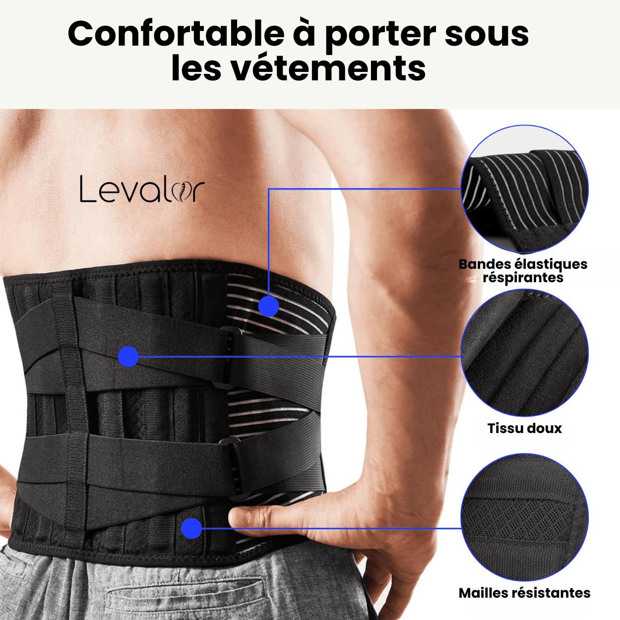 Qualité des materiaux choisi pour la ceinture de flanelle levalor