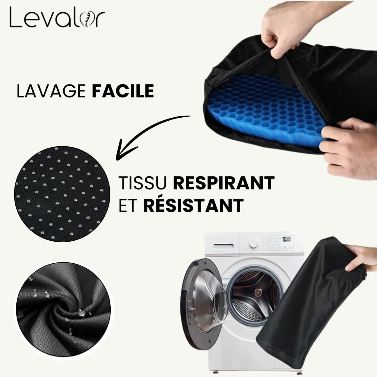 illustration du lavage coussin de siège orthopédique fabriqué en gel bleu pour protéger le coccyx et le dos pendant le télétravail ou sur un siège de voiture